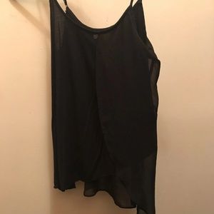 SOLD✌🏼
Black Asymmetrical Sheer Tank Top